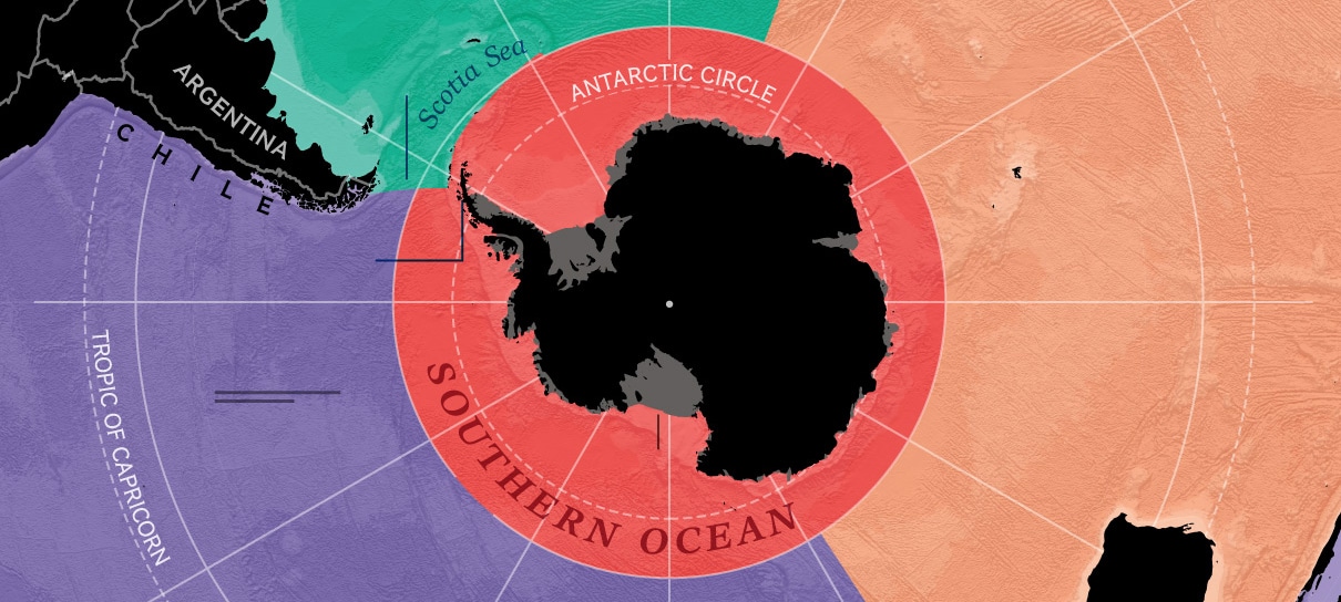 oceano antartico quinto da terra