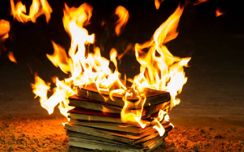 livros queimados