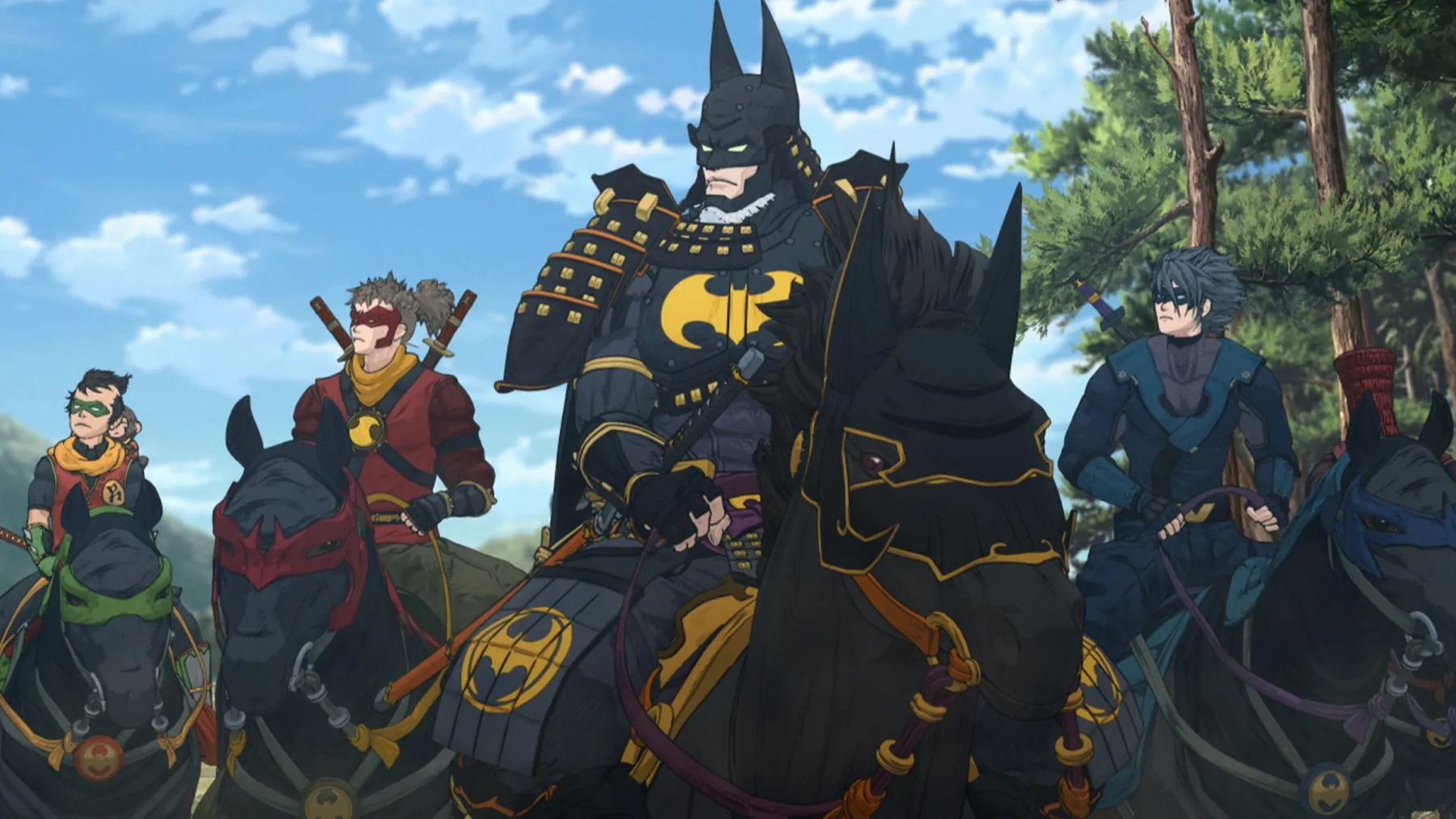 Бэтмен ниндзя. Бэтмен-ниндзя мультфильм 2018. Batman Ninja аниме. Бэтмен-ниндзя мультфильм 2018 кадры. Бэтмен-ниндзя Batman Ninja (2018, Япония, США).