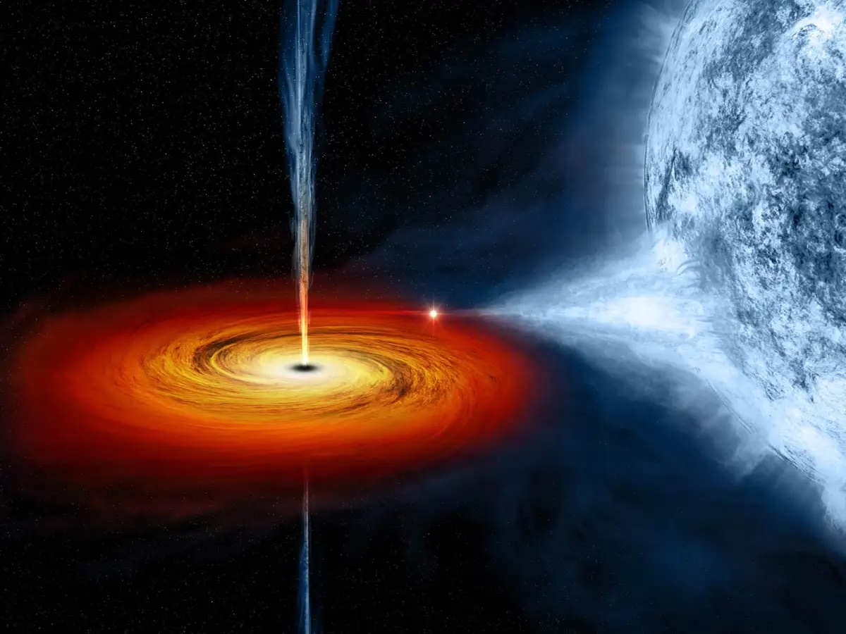 El agujero negro es fotografiado en el momento en que está devorando una estrella