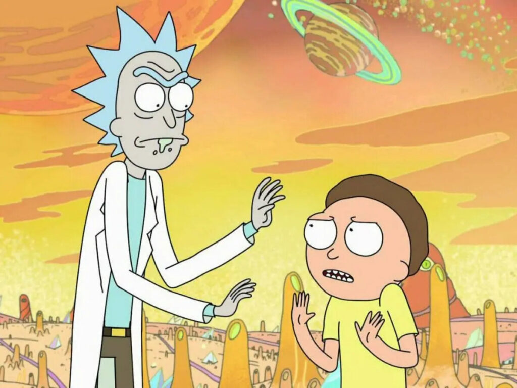 Imagem da animação Rick e Morty 