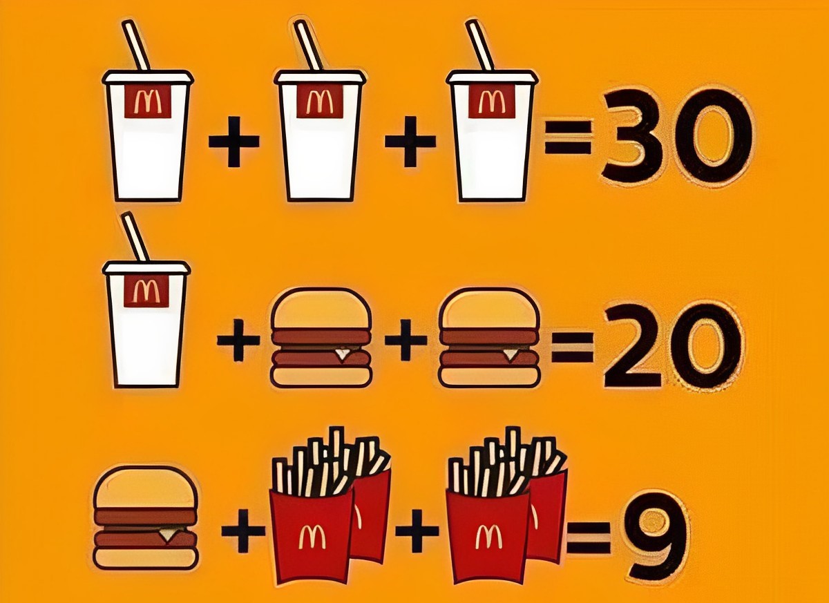 Can you solve this McDonald’s math problem?