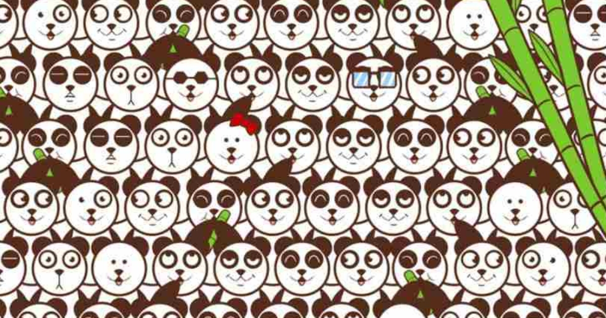 Only those with eagle eyes find the ball among the pandas!