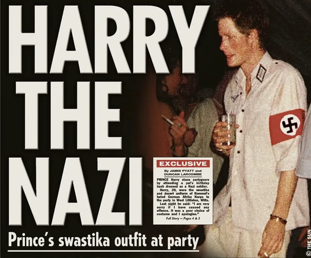Capa do The Sun, de 2005, 'Harry, o nazista' (Foto: The Sun)
