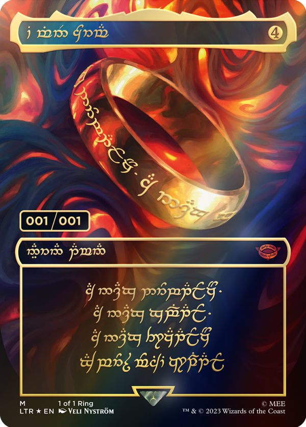 Magic of the Lord of the Rings: The Gathering deck contendrá 1 carta de anillo rara