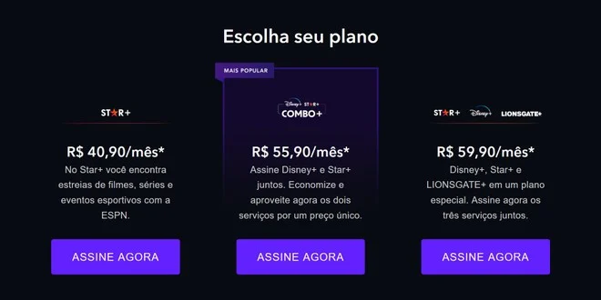 Atualizados os planos da Disney+