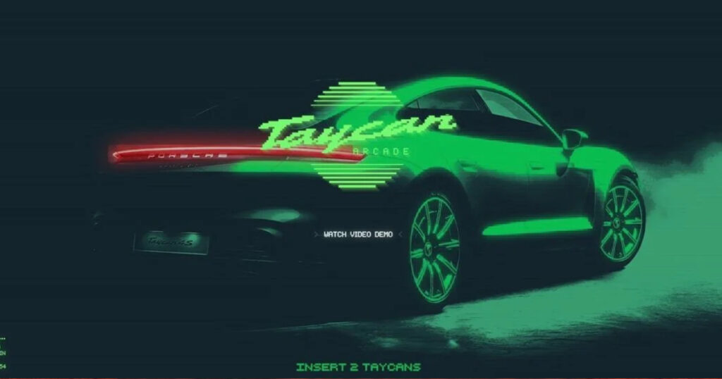 Confira o Taycan Arcade, parceria entre a Porsche e a Atari