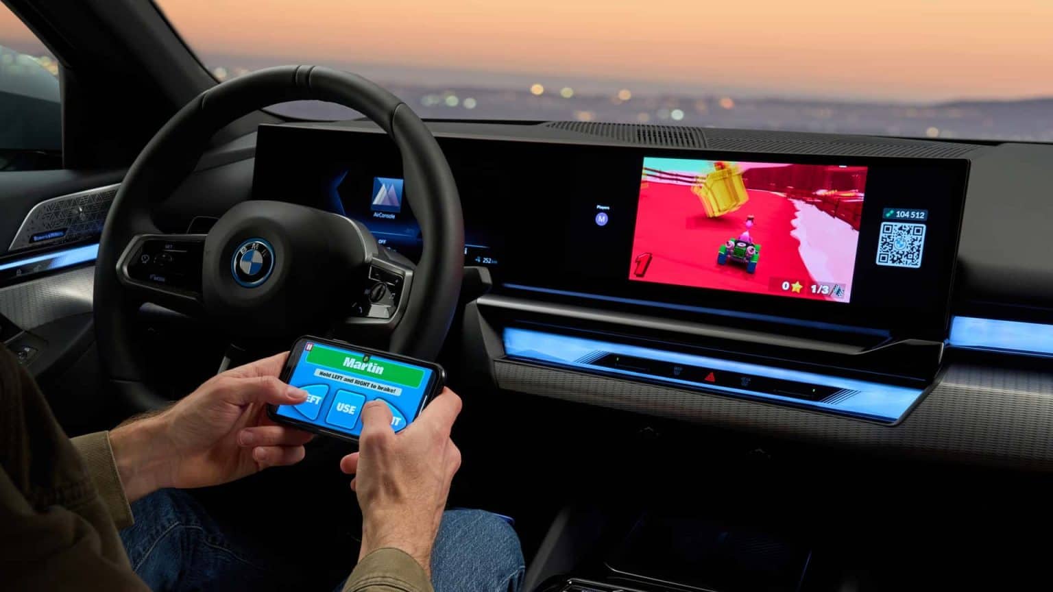 É possível jogar games em modelo de BMW