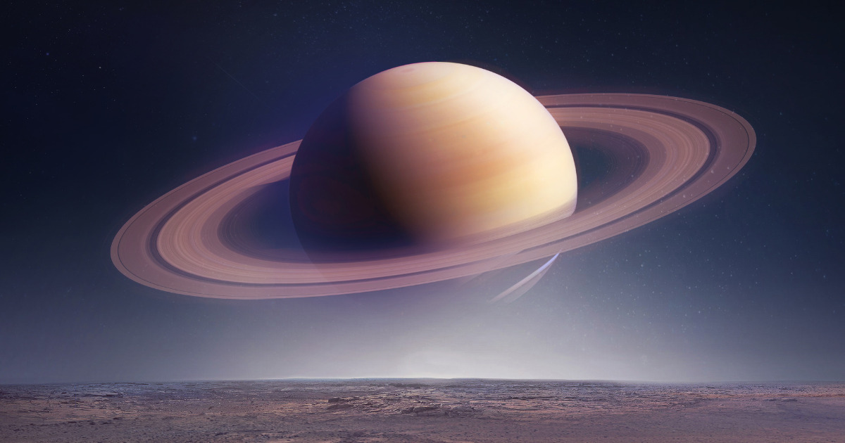 Os anéis de Saturno.
