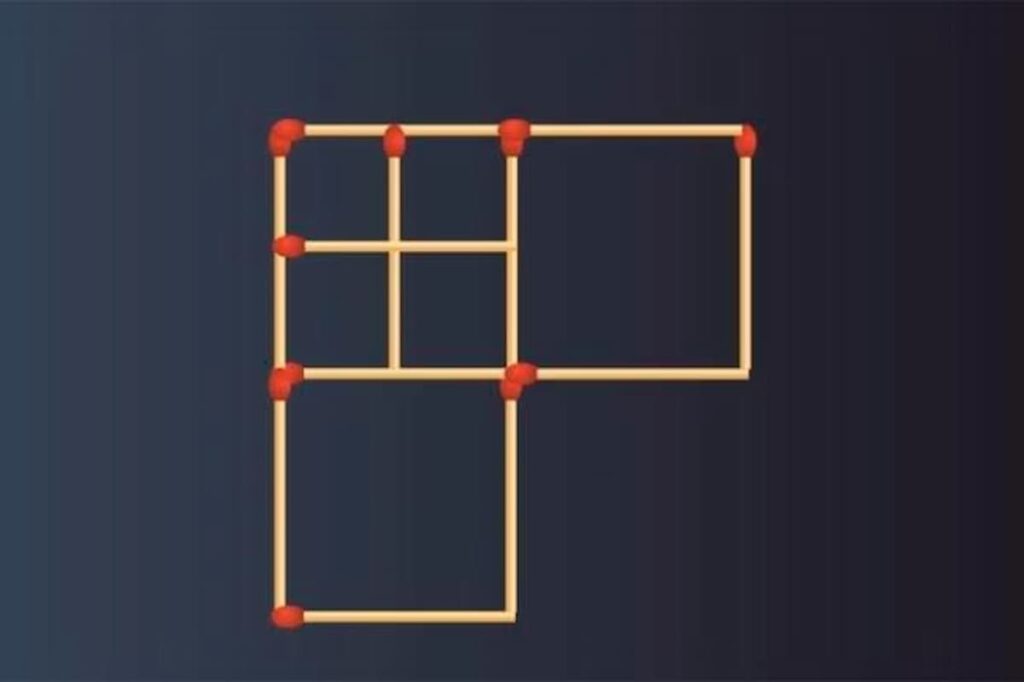 Desafio de lógica: forme 7 quadrados em 6 segundos