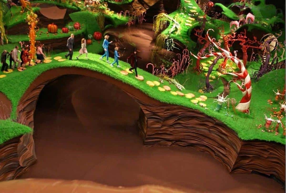 Cachoeira de Chocolate. Imagem: Warner Bros